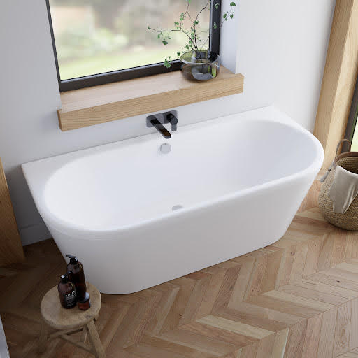 Affine Back To Wall Double Ended Bath with Panel 1700 x 750mm