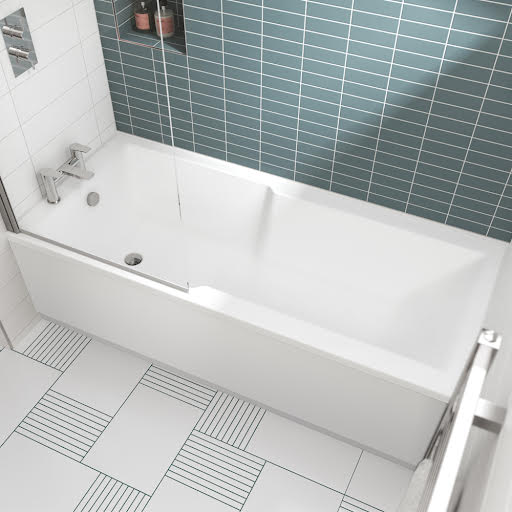 Hudson Reed Eternalite Linton Shower Bath 1700 x 750mm - BMON017