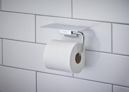 hansgrohe AddStoris Toilet Roll Holder with Shelf Chrome - 41772000