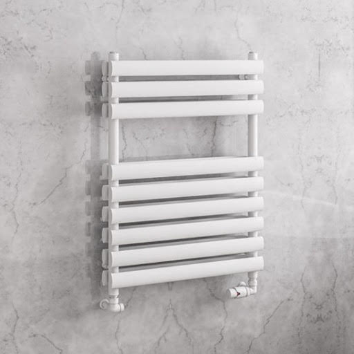 Solaro Tunstall 800 x 600mm Double Panel Heated Towel Radiator - Matt White