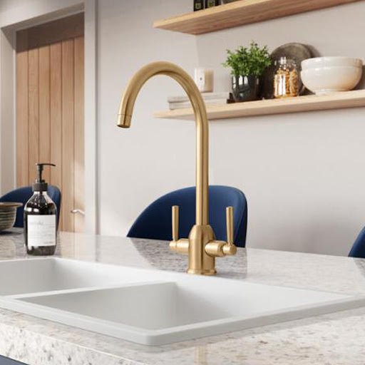 Rangemaster Parma Kitchen Mixer Tap - Brushed Brass - TPM1BB