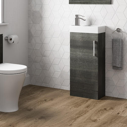 Artis Breeze Grey Freestanding Cloakroom Vanity Unit 400mm