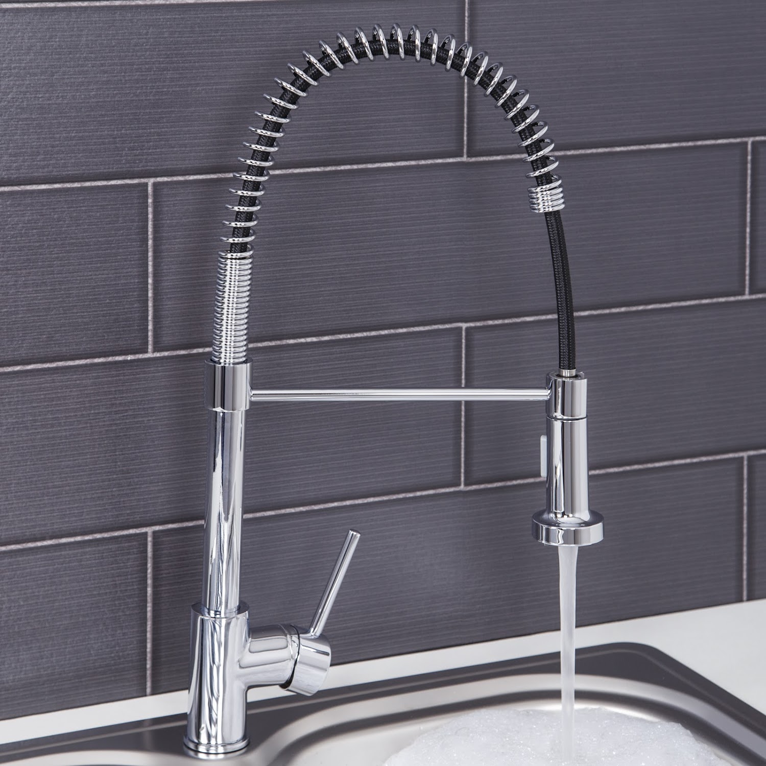 Moderne" Monobloc KÜchen Mischbatterie Wasserhahn mit herausziehen Schlauch Brause Einhand