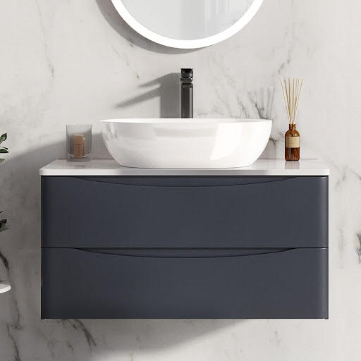 Scudo Neo Countertop Bathroom Basin 560 x 370mm - Gloss White