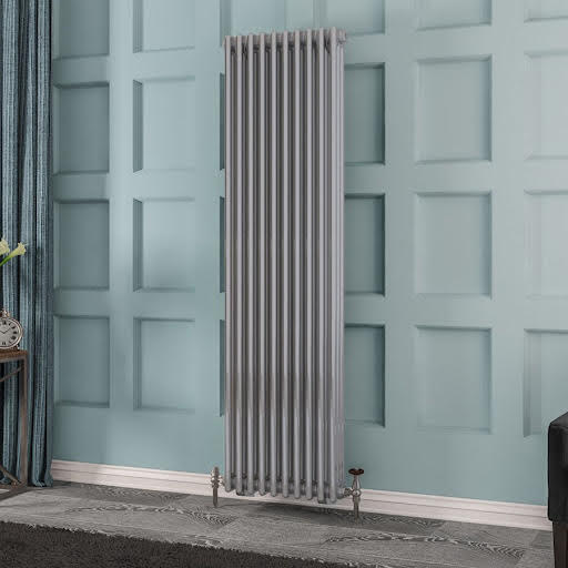 Eastlake Rivassa 1800 x 473mm Traditional 3 Column Vertical Radiator - Chrome