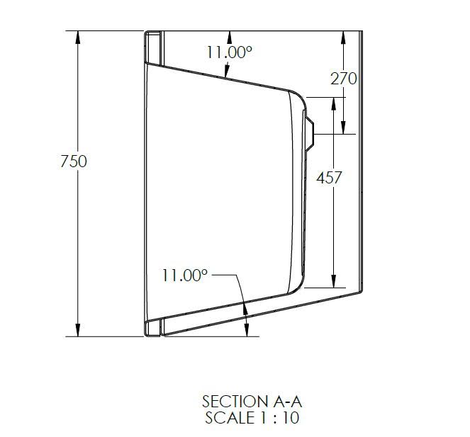 Affine Back To Wall Double Ended Bath with Panel 1700 x 750mm