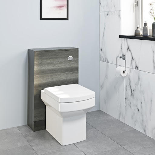 Aurora Charcoal Grey Concealed Cistern Unit Royan Toilet 500mm W 215 D