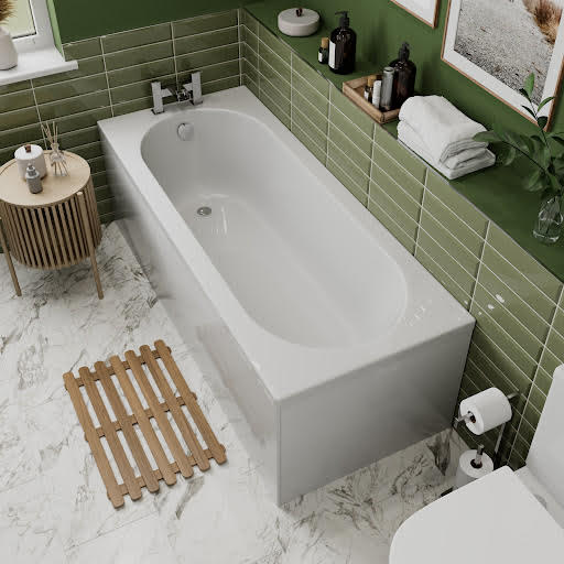 Ceramica Single Ended Curved Bath - 1700x700mm