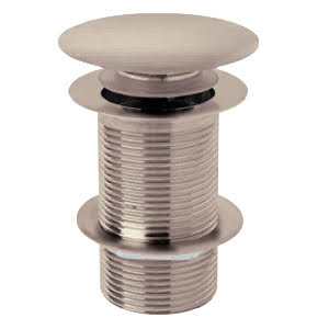 BC Designs Push Down Unslotted Basin Waste Brushed Nickel - WAS225