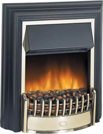 Dimplex Cheriton Traditional Black/ Brass Manual Control Electric Fire - CHT20