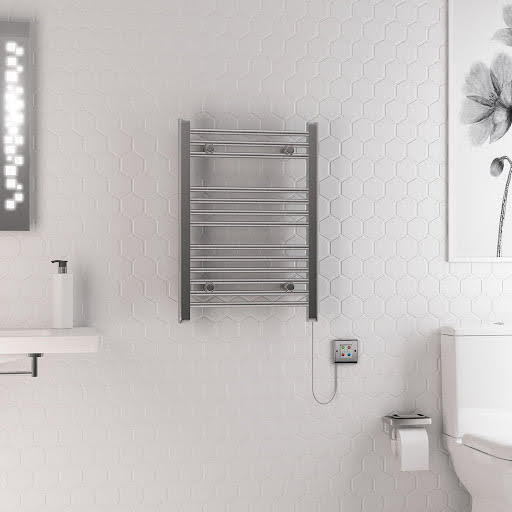 Solaro Biava Dry Element 700 x 500mm Electric Heated Towel Radiator - Chrome