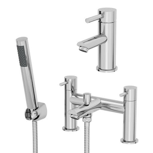 Architeckt Malmo Basin Mixer Tap and Bath Shower Mixer Tap Set