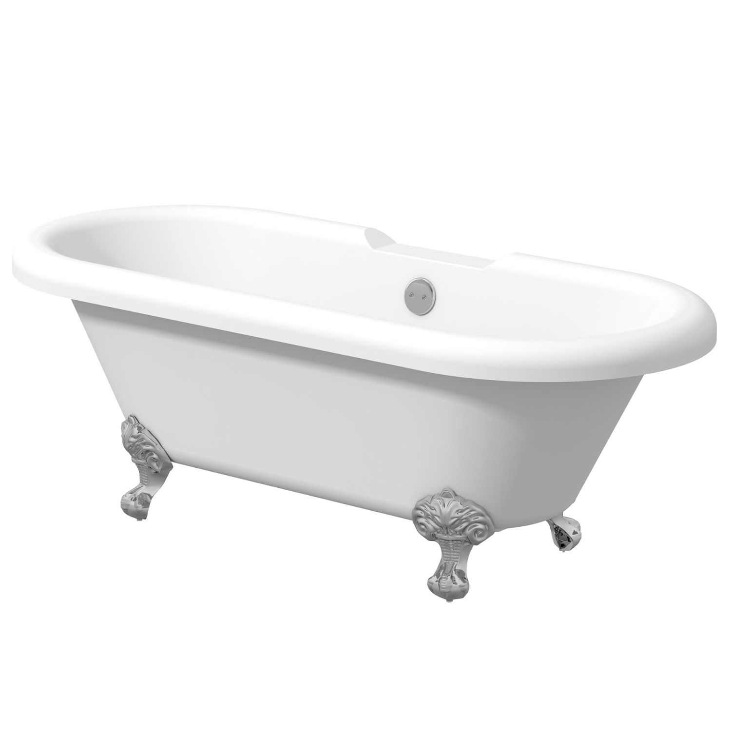 freestanding double ended roll top bath